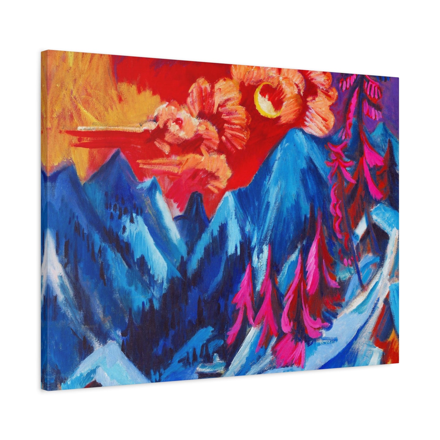 Canvas ~ Winter Landscape in Moonlight (Ernst Ludwig Kirchner 1919)