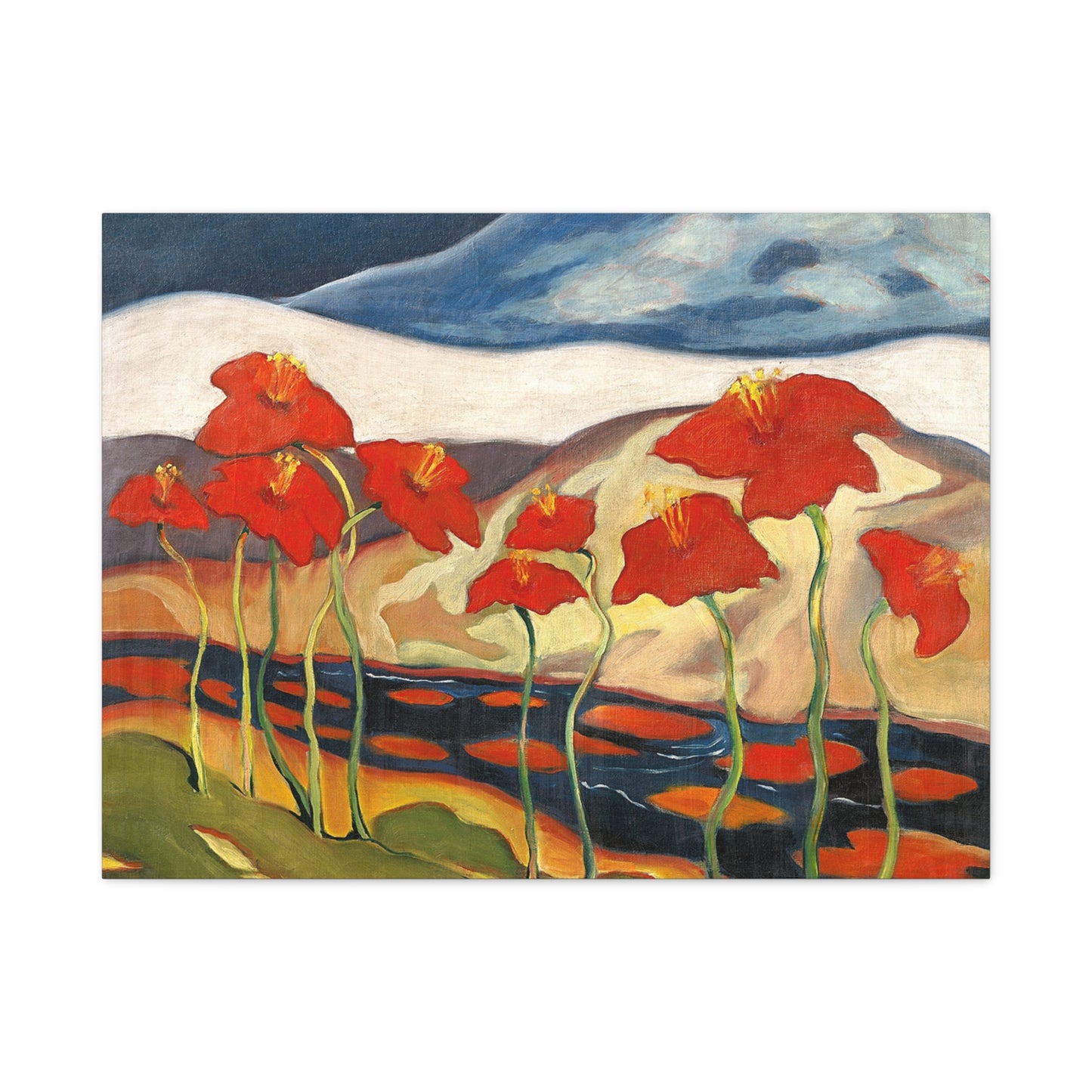 Canvas ~ Landscape with flowers - Nirvana (Zolo Palugyay 1930)