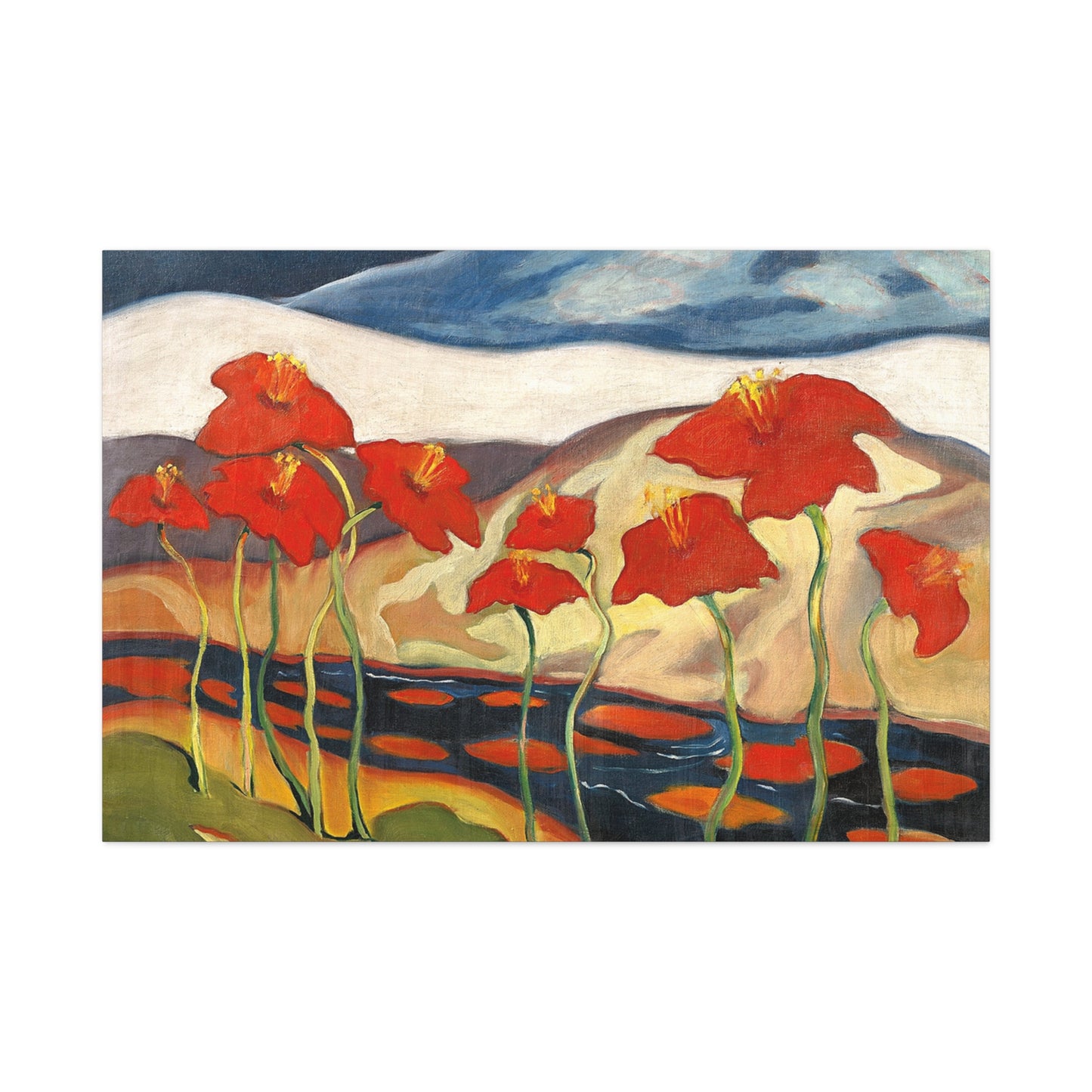 Canvas ~ Landscape with flowers - Nirvana (Zolo Palugyay 1930)