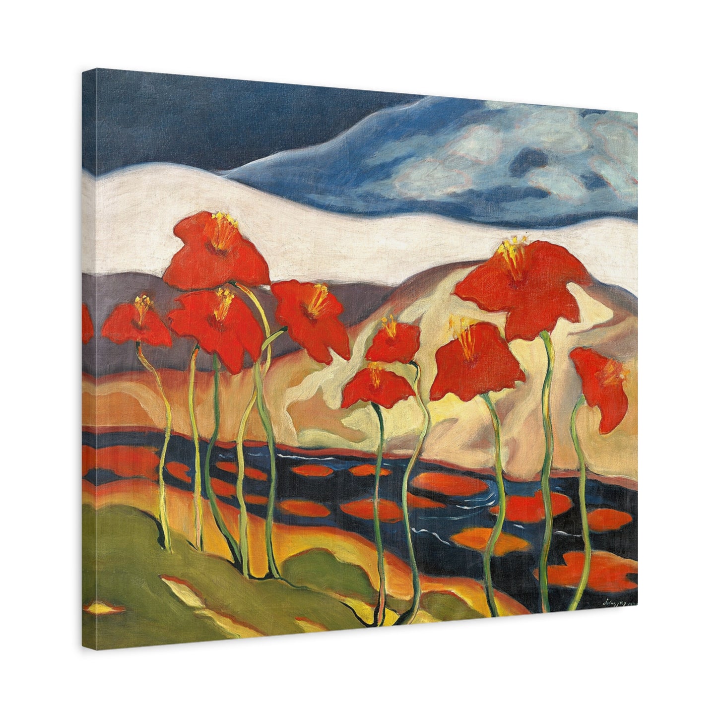 Canvas ~ Landscape with flowers - Nirvana (Zolo Palugyay 1930)