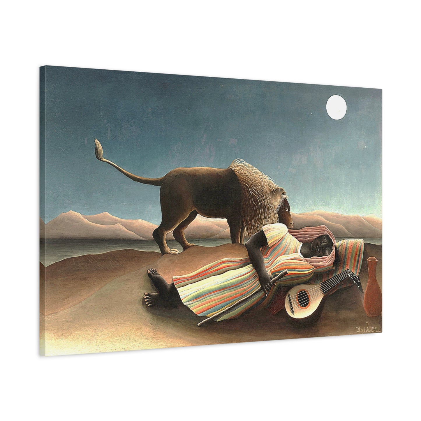 Canvas ~ The Sleeping Gypsy (Henri Rousseau 1897)