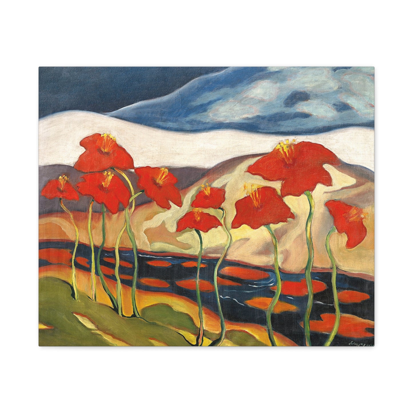 Canvas ~ Landscape with flowers - Nirvana (Zolo Palugyay 1930)