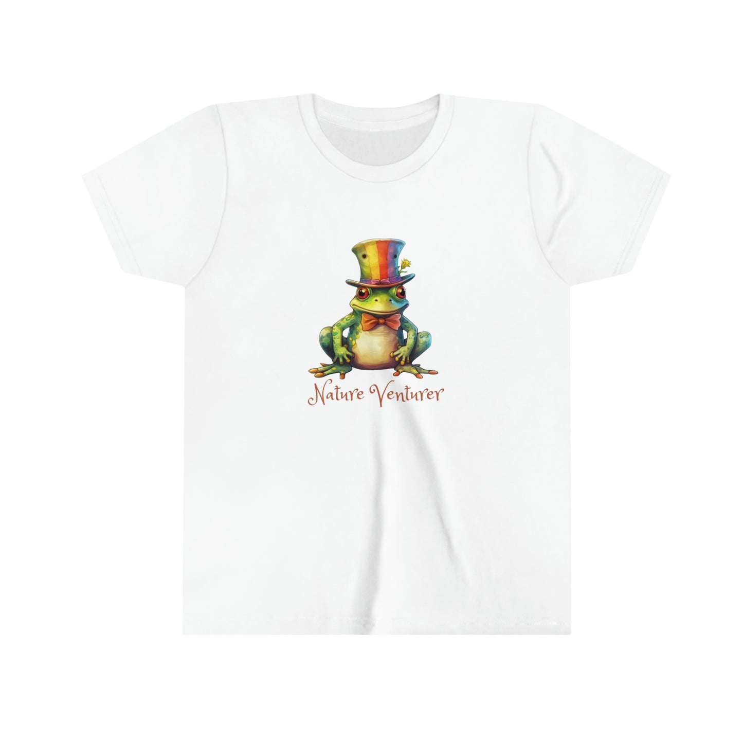 T-shirt (Unisex, Youth) ~ Nature Venturer Frog in a Rainbow Hat