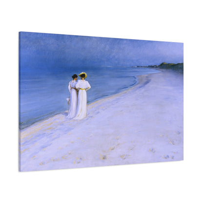 Canvas ~ Summer Evening on Skagen's Beach (Severin Krøyer 1893)