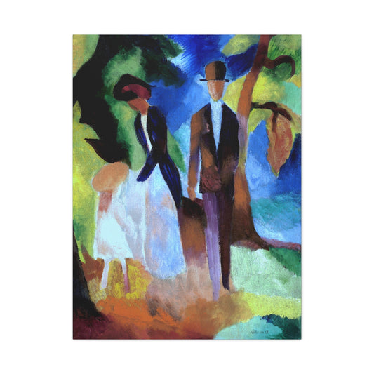 Canvas ~ People by a Blue Lake (August Macke 1913)