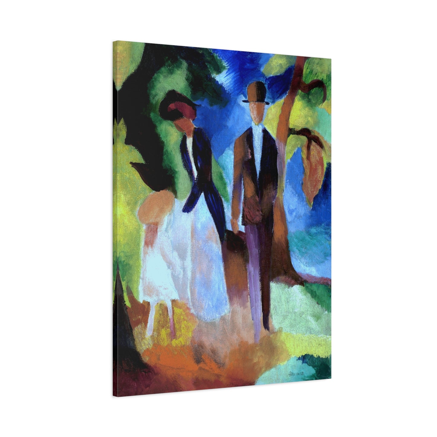 Canvas ~ People by a Blue Lake (August Macke 1913)