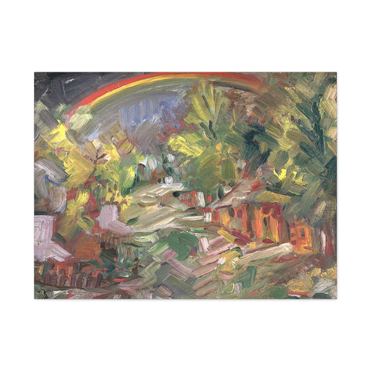 Canvas ~ Rainbow Over a Village (Arnold Peter Weisz Kubínčan)
