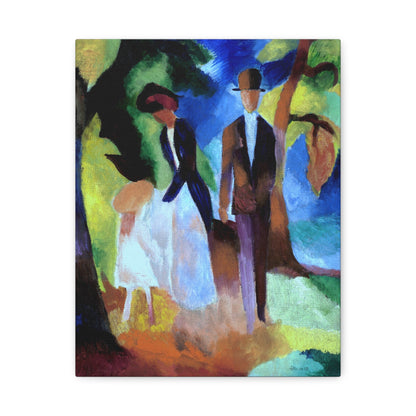 Canvas ~ People by a Blue Lake (August Macke 1913)