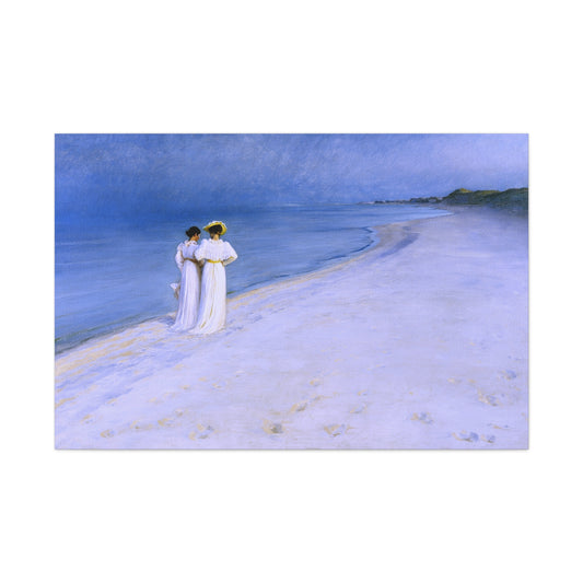 Canvas ~ Summer Evening on Skagen's Beach (Severin Krøyer 1893)