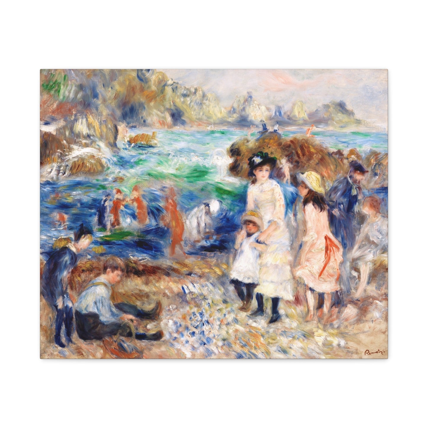 Canvas ~ Children on the Seashore (Pierre-Auguste Renoir 1883)