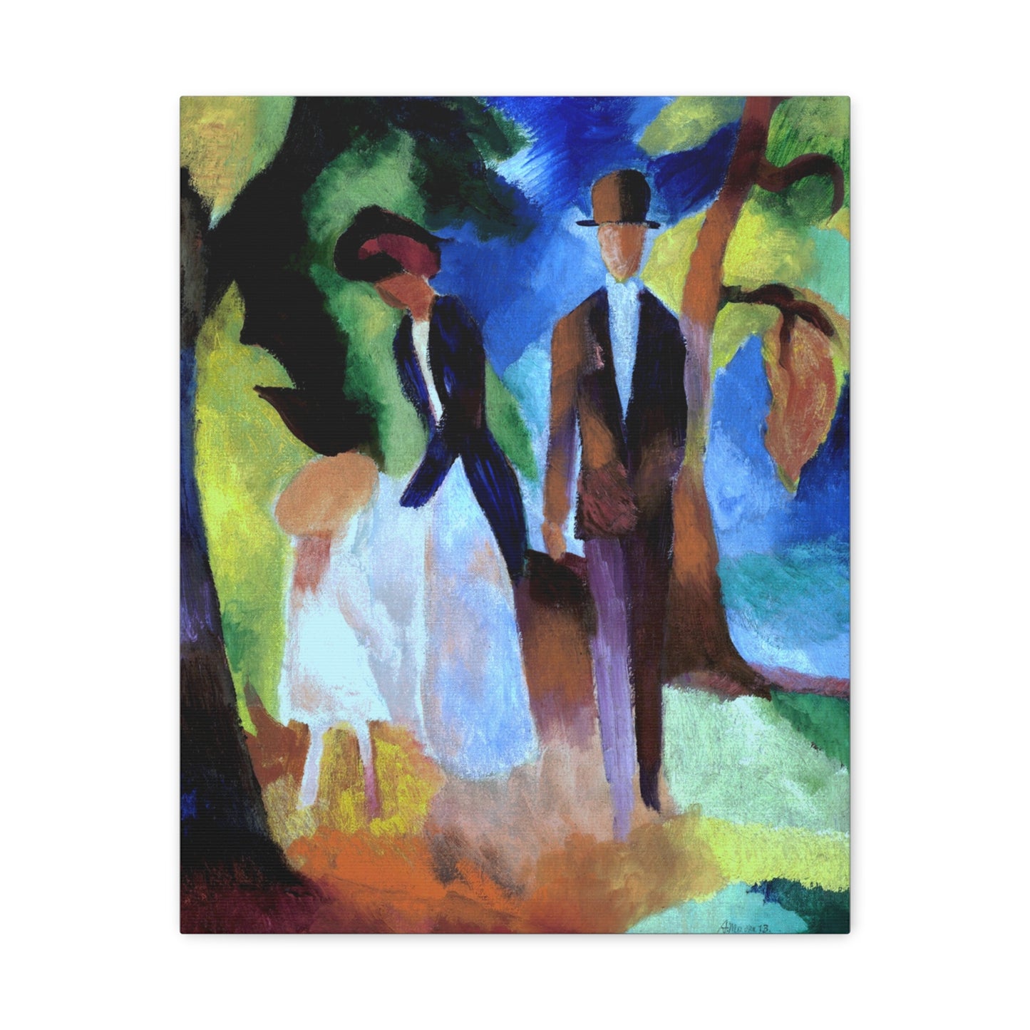 Canvas ~ People by a Blue Lake (August Macke 1913)