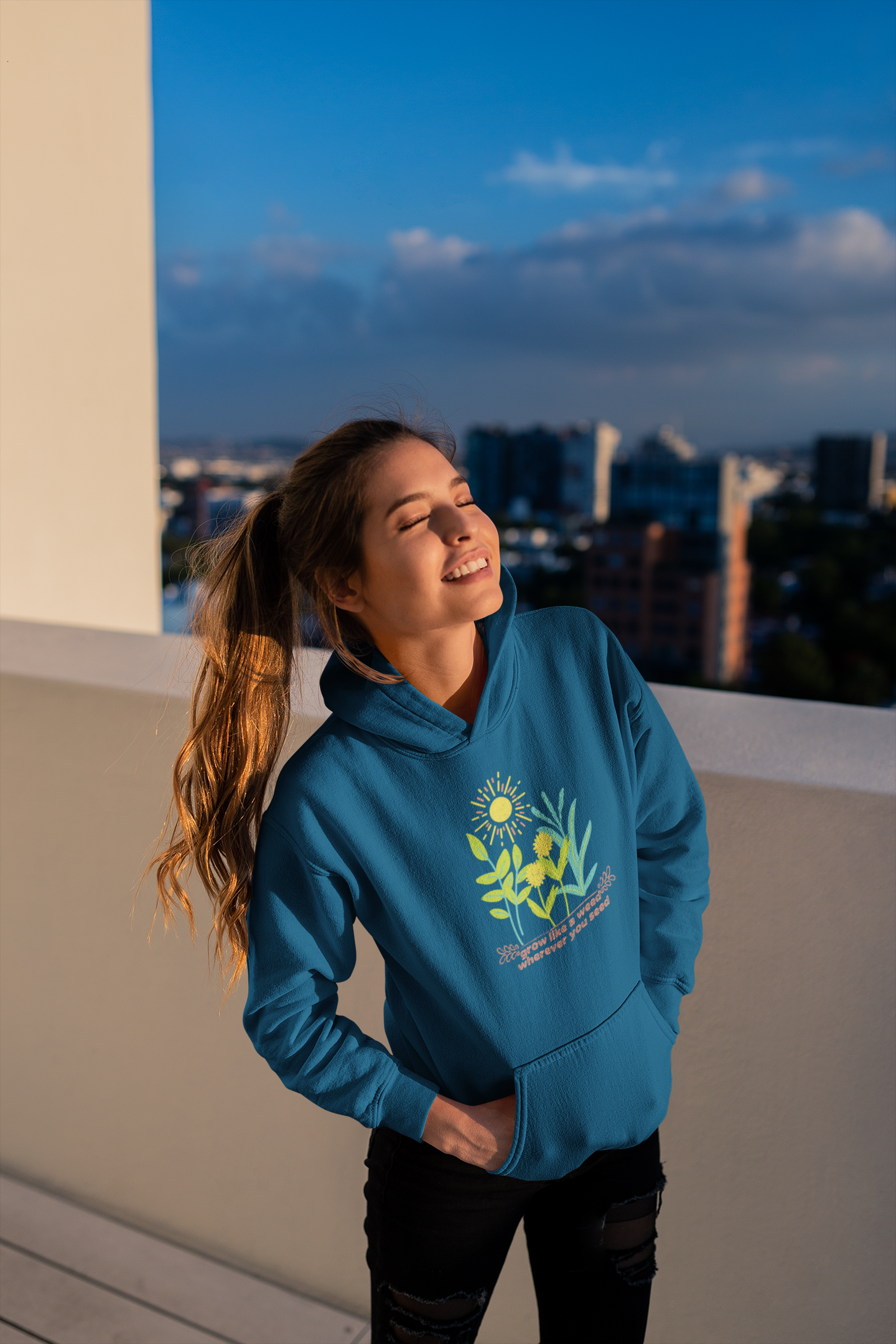 ECO-Friendly Hoodie ~ Nature's Power ~ Grow like a weed, wherever you seed