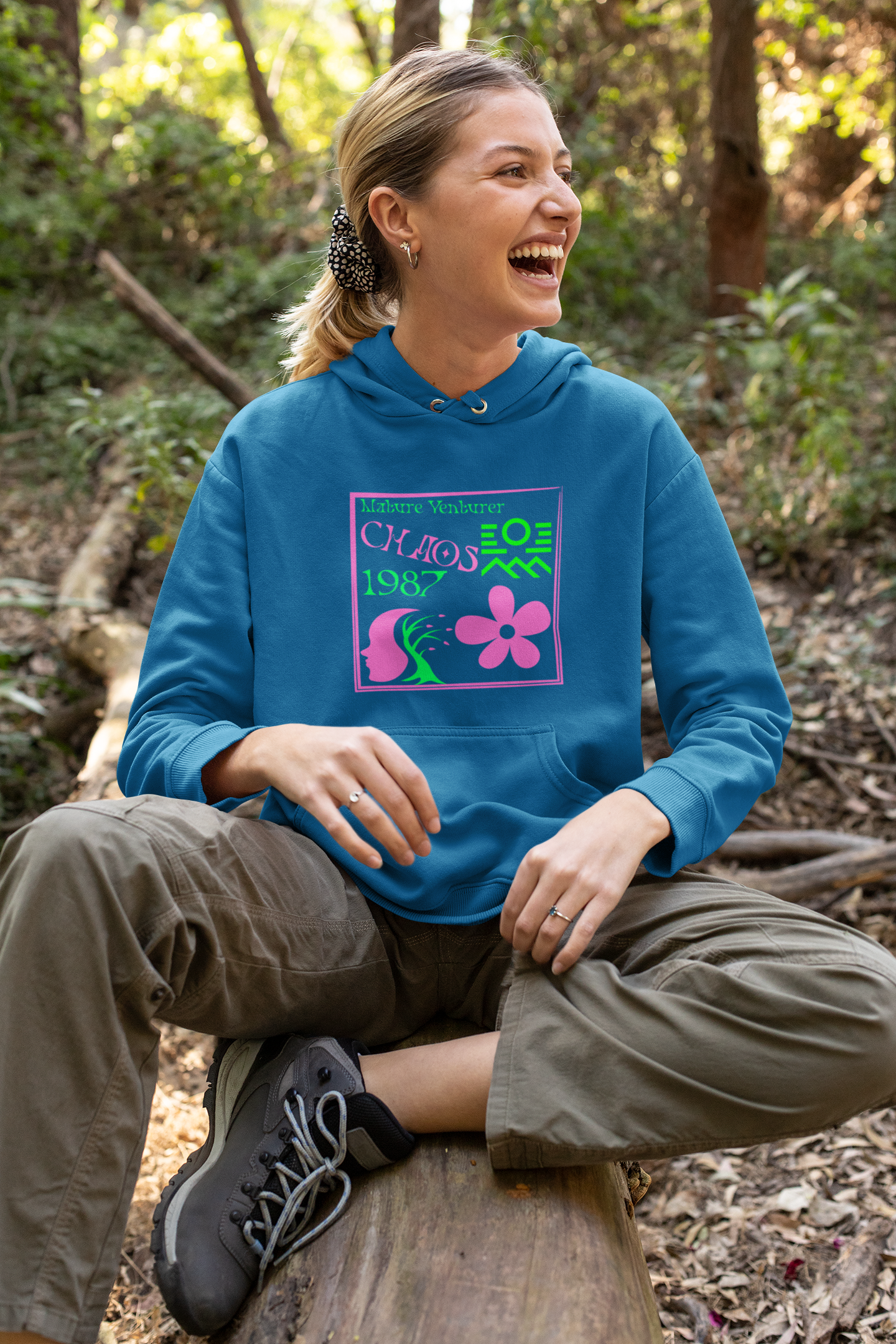 ECO-friendly Hoodie ~ Nature Venturer. Chaos 1987