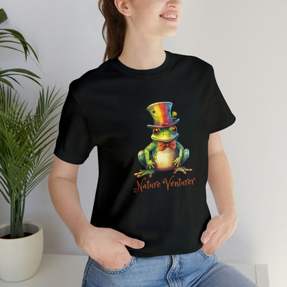 T-shirt (Unisex) ~ Nature Venturer Frog in a Rainbow Hat